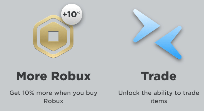 Trade money with the Roblox