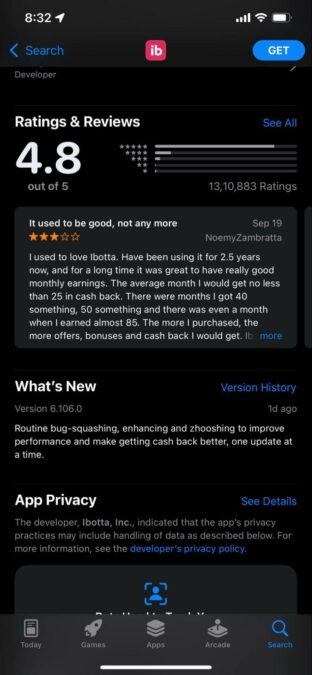 Rating & Reviews of app