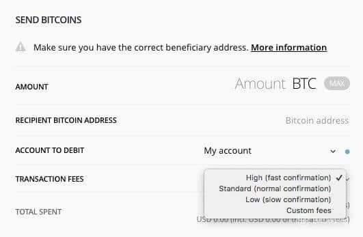 Send bitcoins