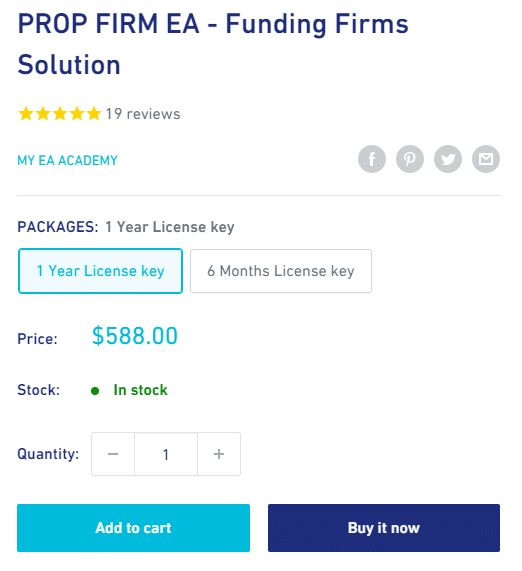 Prop Firm EA pricing