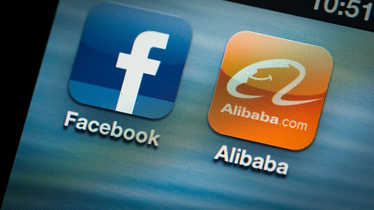 program icons of Facebook and Alibaba