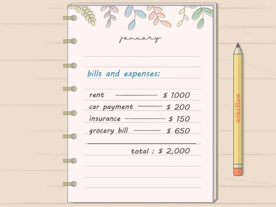 List your expenses