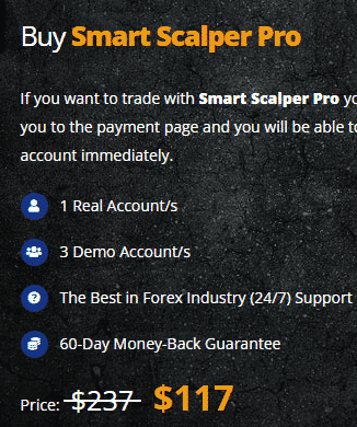 Pricing package of Smart Scalper Pro