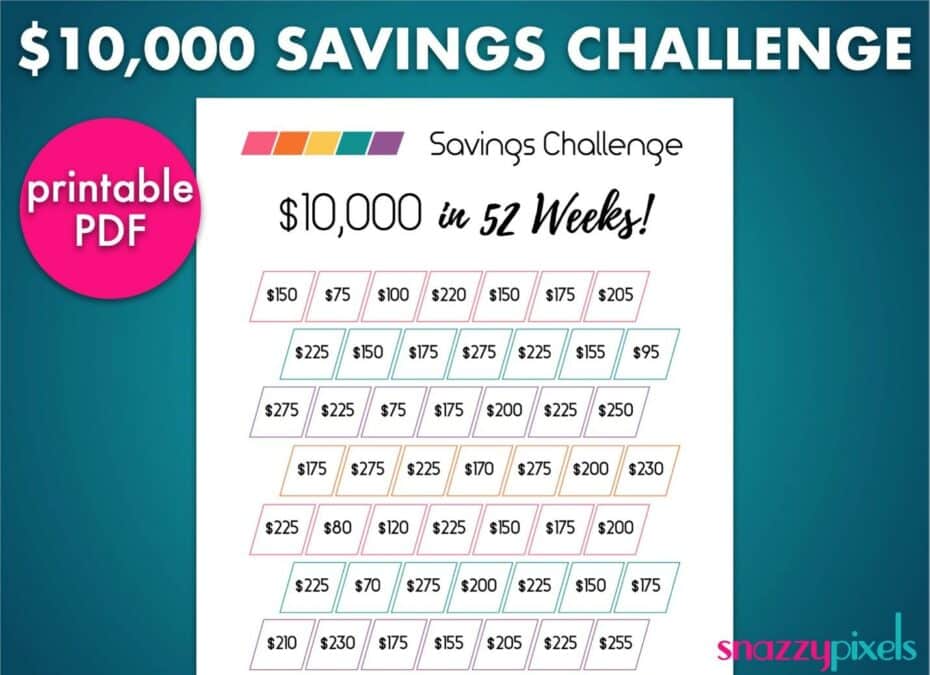 52-week saving challenge