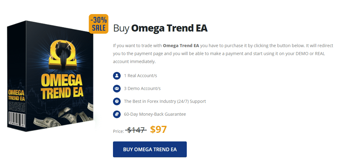 Omega Trend EA pricing details