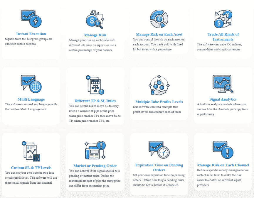 Telegram Connector features