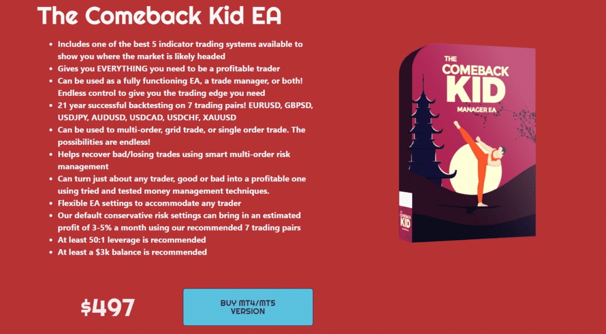Pricing details of The Comeback Kid EA
