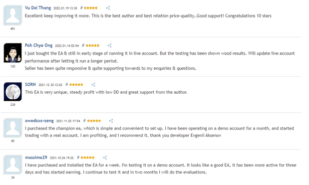 User feedback on MQL5