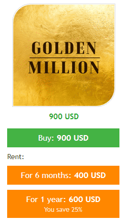 Golden Million’s pricing plan on MQL5