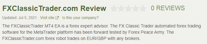 Customer feedback on Forex Peace Army