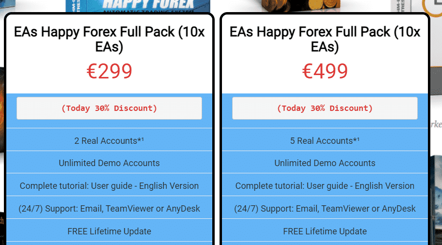 Pricing of the EA