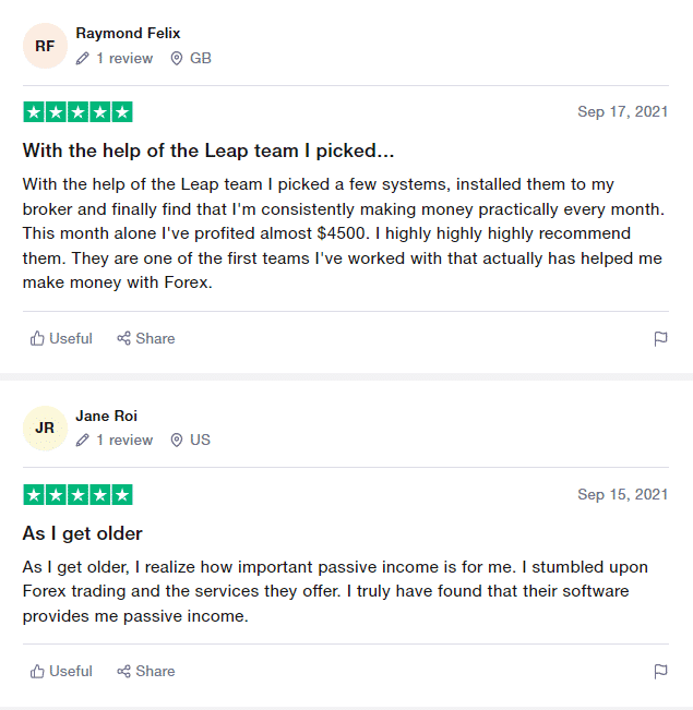 User reviews for LeapFX on Trustpilot