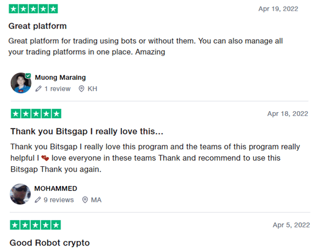 User feedback on Trustpilot