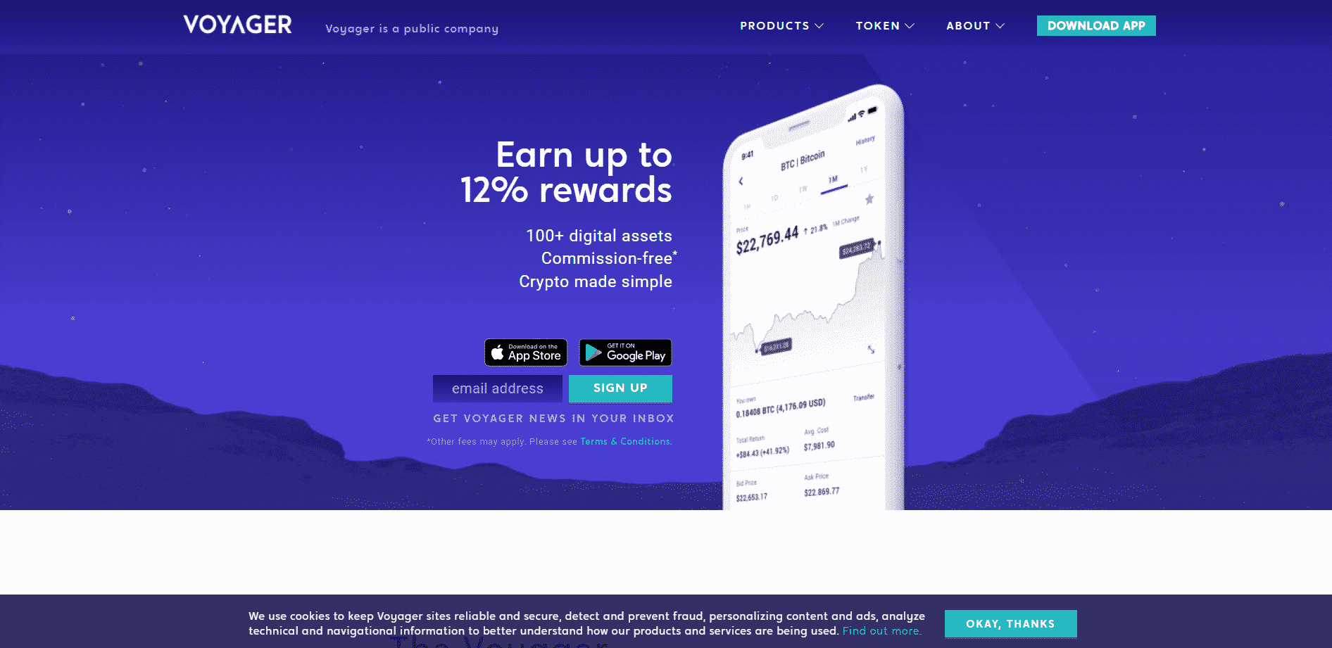 voyager login crypto