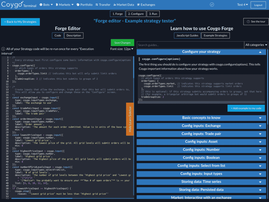 The Javascript editing forge