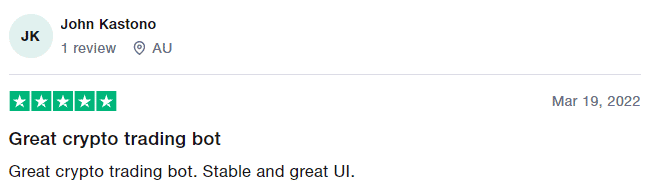 Positive review on Trustpilot.